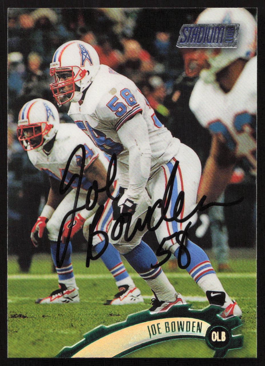 Joe Bowden Autographed 1997 Stadium Club Card #77 Tennessee Oilers SKU #261295