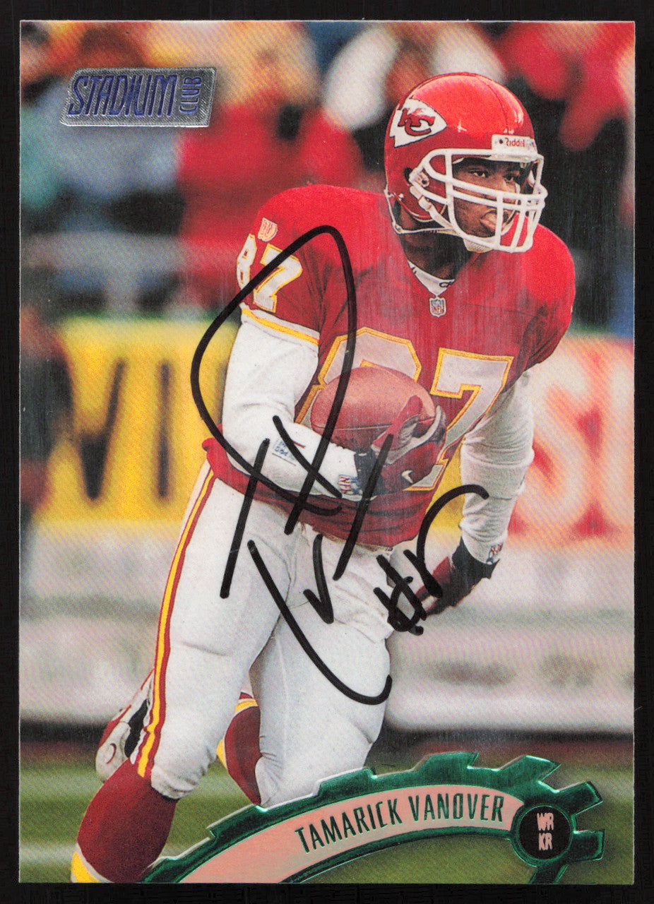 Tamarick Vanover Autographed 1997 Stadium Club Card #151 Kansas City Chiefs SKU #261298