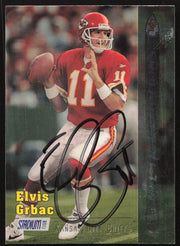 Elvis Grbac Autographed 1997 Stadium Club Card #86 Kansas City Chiefs SKU #261303