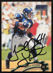 Terrell Fletcher Autographed 1997 Stadium Club Card #89 San Diego Chargers SKU #261306