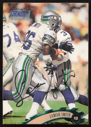Lamar Smith Autographed 1997 Stadium Club Card #64 Seattle Seahawks SKU #261308