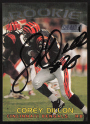 Corey Dillon Autographed 1997 Stadium Club Rookie Card #191 Cincinnati Bengals SKU #261310