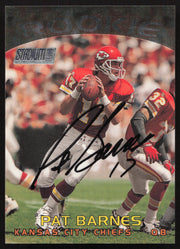 Pat Barnes Autographed 1997 Stadium Club Rookie Card #127 Kansas City Chiefs SKU #261311