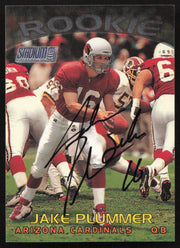 Jake Plummer Autographed 1997 Stadium Club Rookie Card #199 Arizona Cardinals SKU #261312