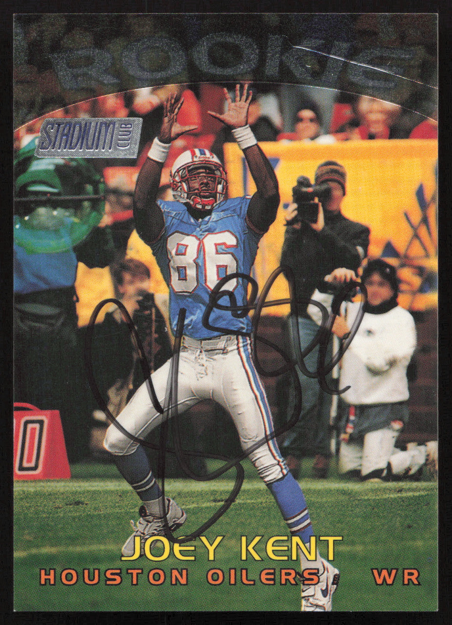 Joey Kent Autographed 1997 Stadium Club Rookie Card #307 Tennessee Oilers SKU #261313