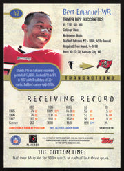 Bert Emanuel Autographed 1998 Stadium Club Card #42 Tampa Bay Buccaneers SKU #261319