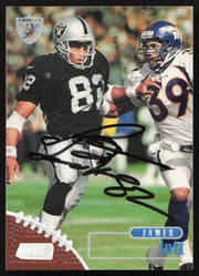James Jett Autographed 1998 Stadium Club Card #28 Oakland Raiders SKU #261327