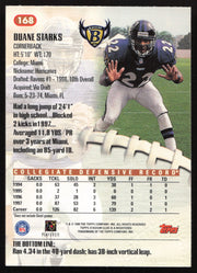 Duane Starks Autographed 1998 Stadium Club Card #168 Baltimore Ravens SKU #261328
