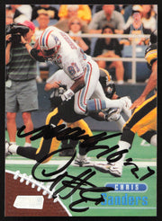 Chris Sanders Autographed 1998 Stadium Club Card #115 Tennessee Oilers SKU #261329