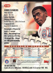 Chris Sanders Autographed 1998 Stadium Club Card #115 Tennessee Oilers SKU #261329