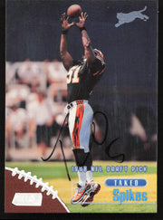 Takeo Spikes Autographed 1998 Stadium Club Rookie Card #186 Cincinnati Bengals SKU #261330