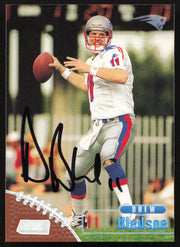 Drew Bledsoe Autographed 1998 Stadium Club Card #30 New England Patriots SKU #261331