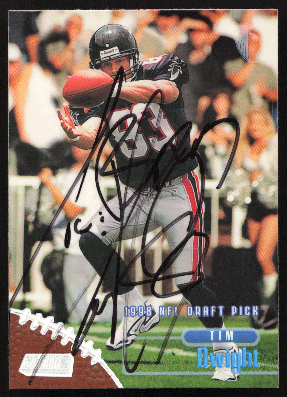 Tim Dwight Autographed 1998 Stadium Club Rookie Card #194 Atlanta Falcons SKU #261334