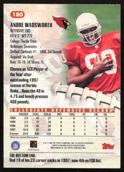 Andre Wadsworth Autographed 1998 Stadium Club Rookie Card #180 Arizona Cardinals SKU #261336