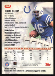 Jerome Pathon Autographed 1998 Stadium Club Rookie Card #167 Indianapolis Colts SKU #261337