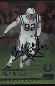 Chad Bratzke Autographed 1999 Stadium Club Card #192 Indianapolis Colts SKU #261341