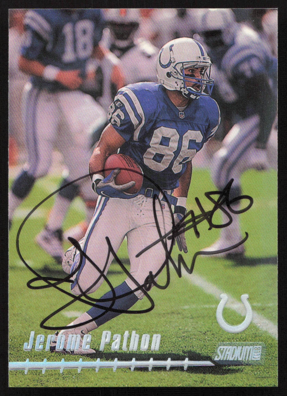 Jerome Pathon Autographed 1999 Stadium Club Card #143 Indianapolis Colts SKU #261344
