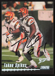 Takeo Spikes Autographed 1999 Stadium Club Card #26 Cincinnati Bengals SKU #261345