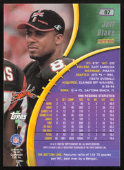 Jeff Blake Autographed 1999 Stadium Club Card #87 Cincinnati Bengals SKU #261351
