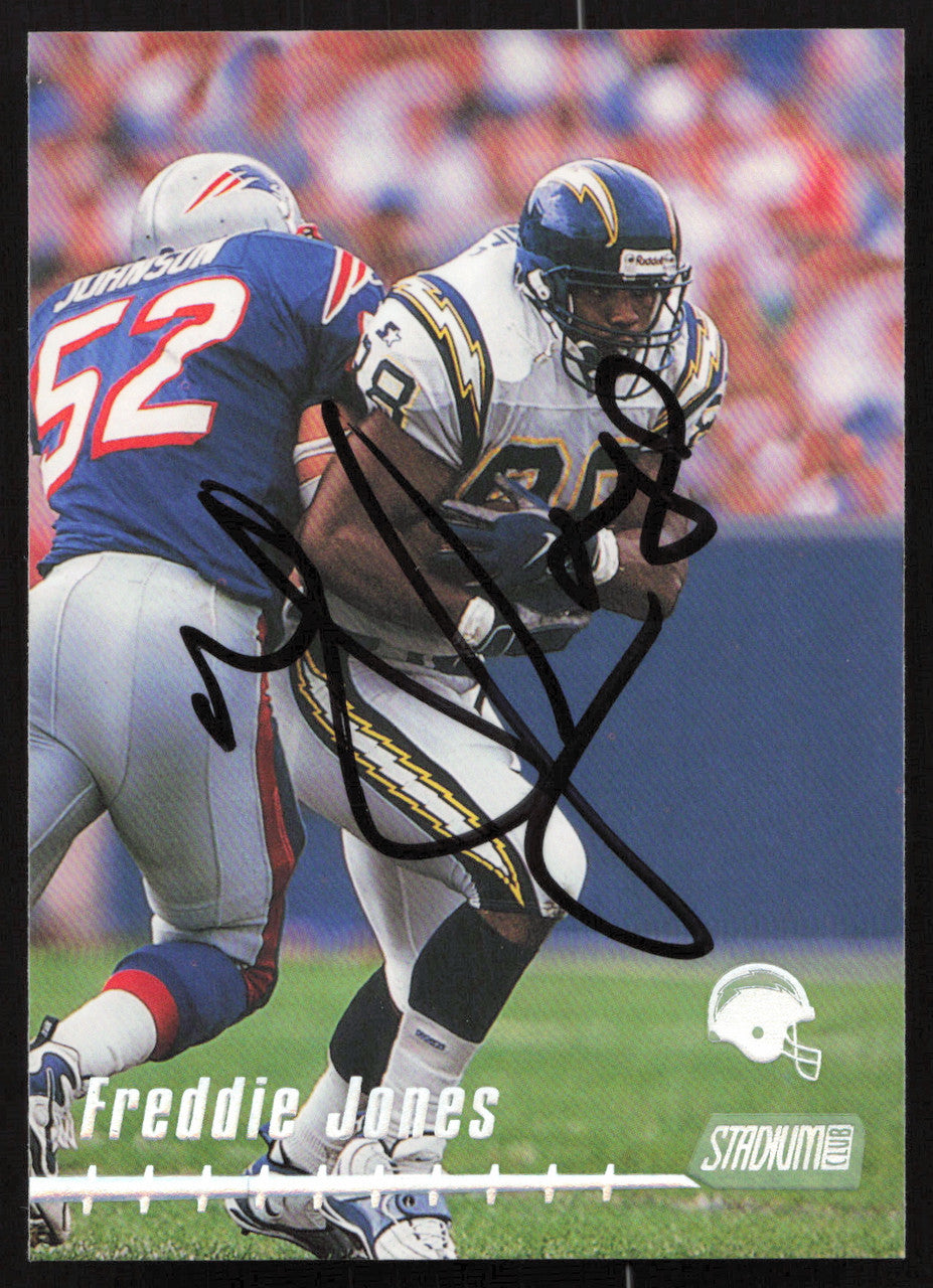 Freddie Jones Autographed 1999 Stadium Club Card #38 San Diego Chargers SKU #261352