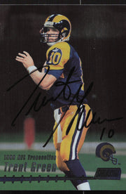 Trent Green Autographed 1999 Stadium Club Card #180 St. Louis Rams SKU #261353