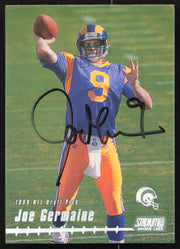 Joe Germaine Autographed 1999 Stadium Club Rookie Card #156 St. Louis Rams SKU #261356