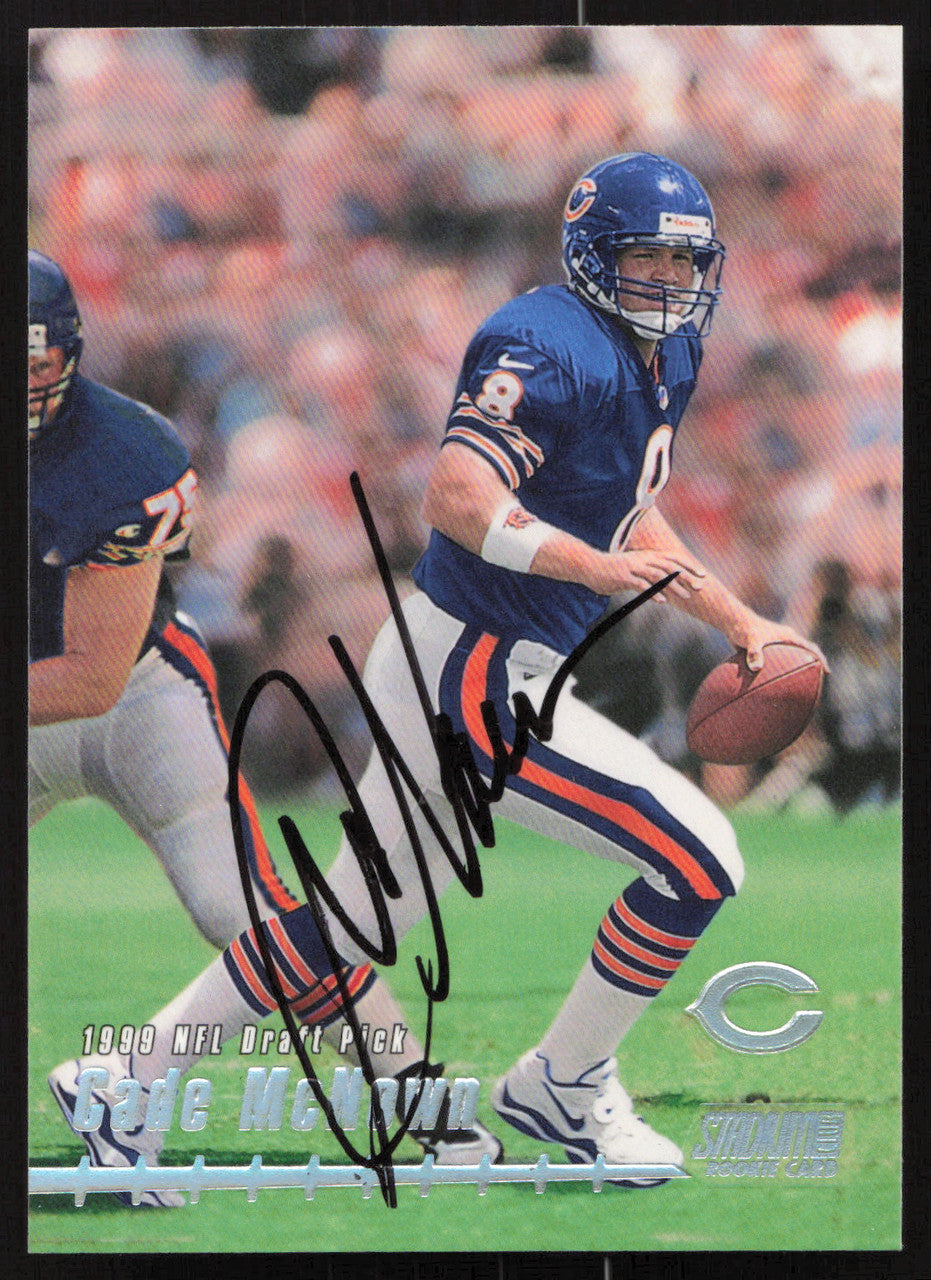 Cade McNown Autographed 1999 Stadium Club Rookie Card #169 Chicago Bears SKU #261358
