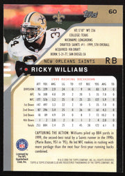 Ricky Williams Autographed 2000 Stadium Club Card #60 New Orleans Saints SKU #261364