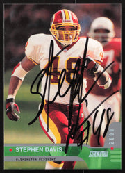 Stephen Davis Autographed 2000 Stadium Club Card #10 Washington Redskins SKU #261366