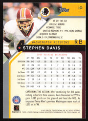 Stephen Davis Autographed 2000 Stadium Club Card #10 Washington Redskins SKU #261366