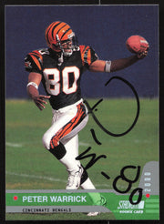 Peter Warrick Autographed 2000 Stadium Club Card #172 Cincinnati Bengals SKU #261368