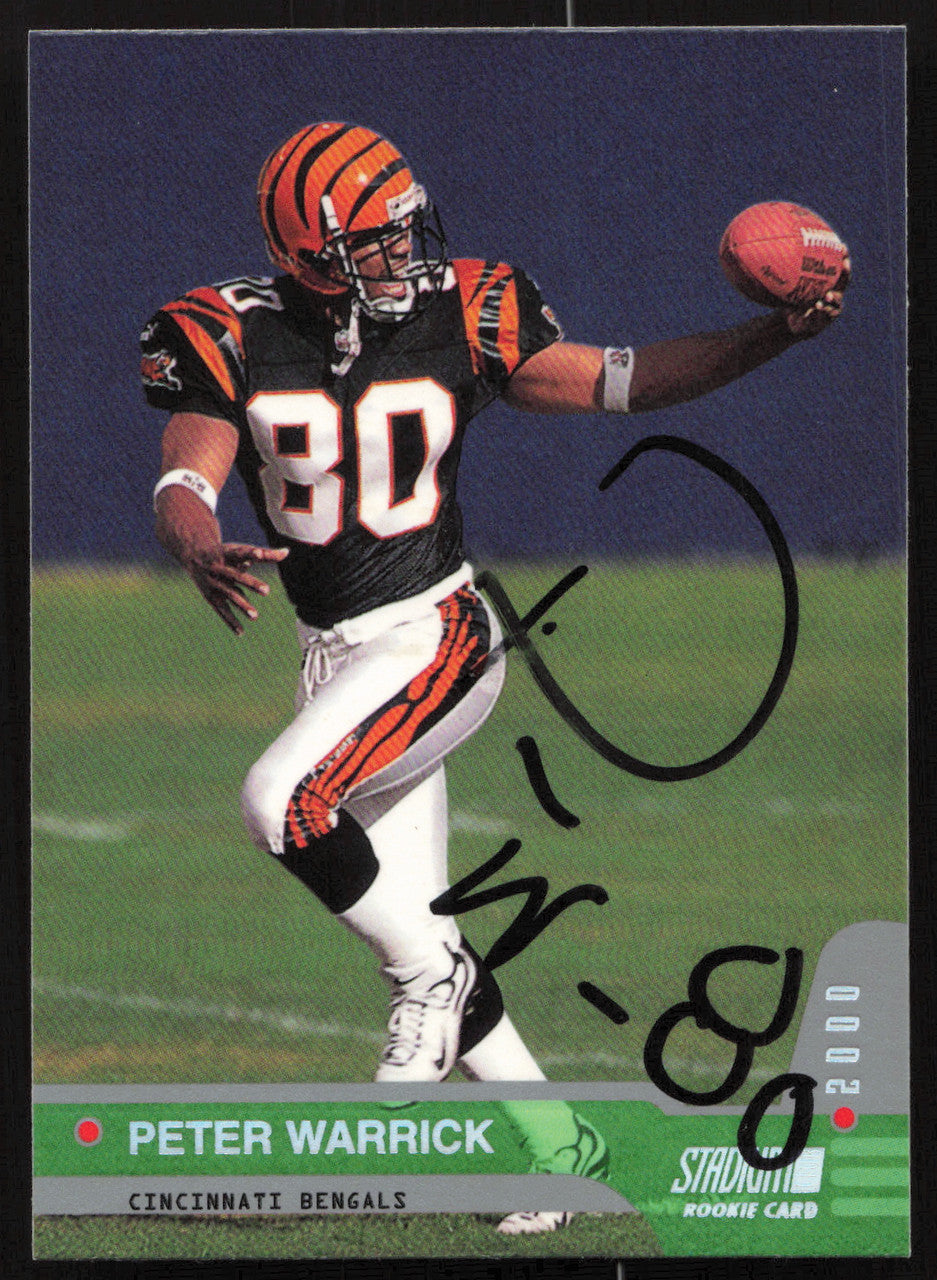 Peter Warrick Autographed 2000 Stadium Club Card #172 Cincinnati Bengals SKU #261368