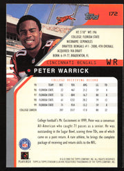Peter Warrick Autographed 2000 Stadium Club Card #172 Cincinnati Bengals SKU #261368