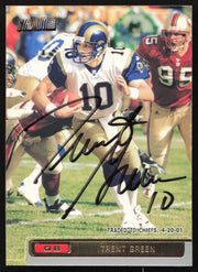 Trent Green Autographed 2001 Stadium Club Card #114 St. Louis Rams SKU #261370