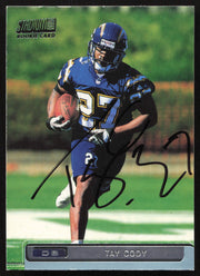 Tay Cody Autographed 2001 Stadium Club Card #171 San Diego Chargers SKU #261372