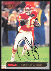 Tony Richardson Autographed 2001 Stadium Club Card #39 Kansas City Chiefs SKU #261375