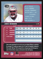 Jamie Winborn Autographed 2001 Stadium Club Card #136 San Francisco 49ers SKU #261376