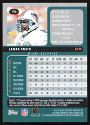 Lamar Smith Autographed 2001 Stadium Club Card #75 Miami Dolphins SKU #261377