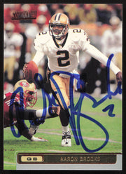 Aaron Brooks Autographed 2001 Stadium Club Card #56 New Orleans Saints SKU #261381