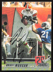 Quincy Morgan Autographed 2002 Stadium Club Card #124 Cleveland Browns SKU #261385