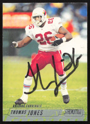 Thomas Jones Autographed 2002 Stadium Club Card #89 Arizona Cardinals SKU #261389
