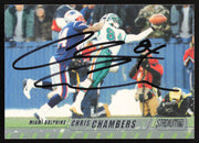 Chris Chambers Autographed 2002 Stadium Club Card #10 Miami Dolphins SKU #261390
