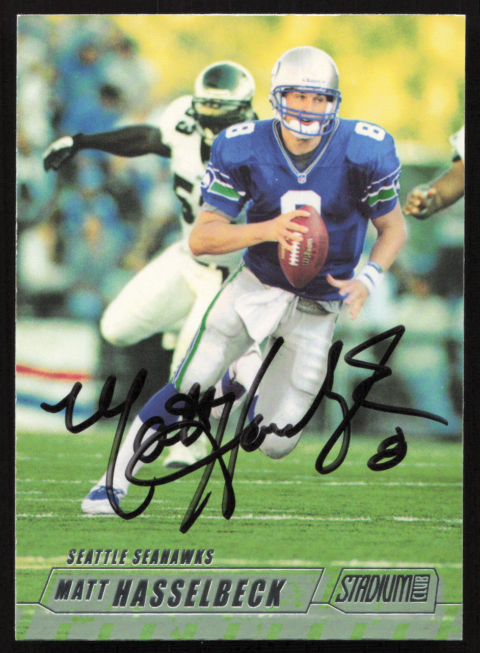 Matt Hasselbeck Autographed 2002 Stadium Club Card #46 Seattle Seahawks SKU #261394