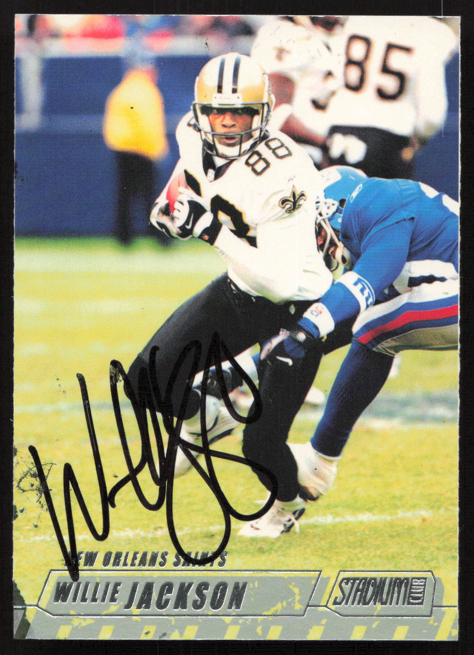 Willie Jackson Autographed 2002 Stadium Club Card #44 New Orleans Saints SKU #261395