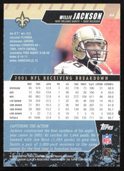 Willie Jackson Autographed 2002 Stadium Club Card #44 New Orleans Saints SKU #261395