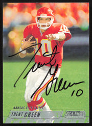Trent Green Autographed 2002 Stadium Club Card #119 Kansas City Chiefs SKU #261399