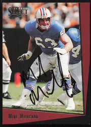 Mike Munchak Autographed 1993 Score Select Card #165 Houston Oilers SKU #260853