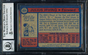 Julius Dr. J Erving Autographed 1974-75 Topps Card #200 New York Nets Auto Grade Gem Mint 10 Beckett BAS #19658659
