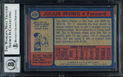 Julius Dr. J Erving Autographed 1974-75 Topps Card #200 New York Nets Auto Grade Gem Mint 10 Beckett BAS #19658657