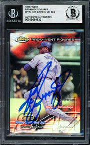 Ken Griffey Jr. Autographed 1999 Topps Finest Prominent Figures Card #PF14 Seattle Mariners Auto Grade Gem Mint 10 #/847 Beckett BAS #19664833